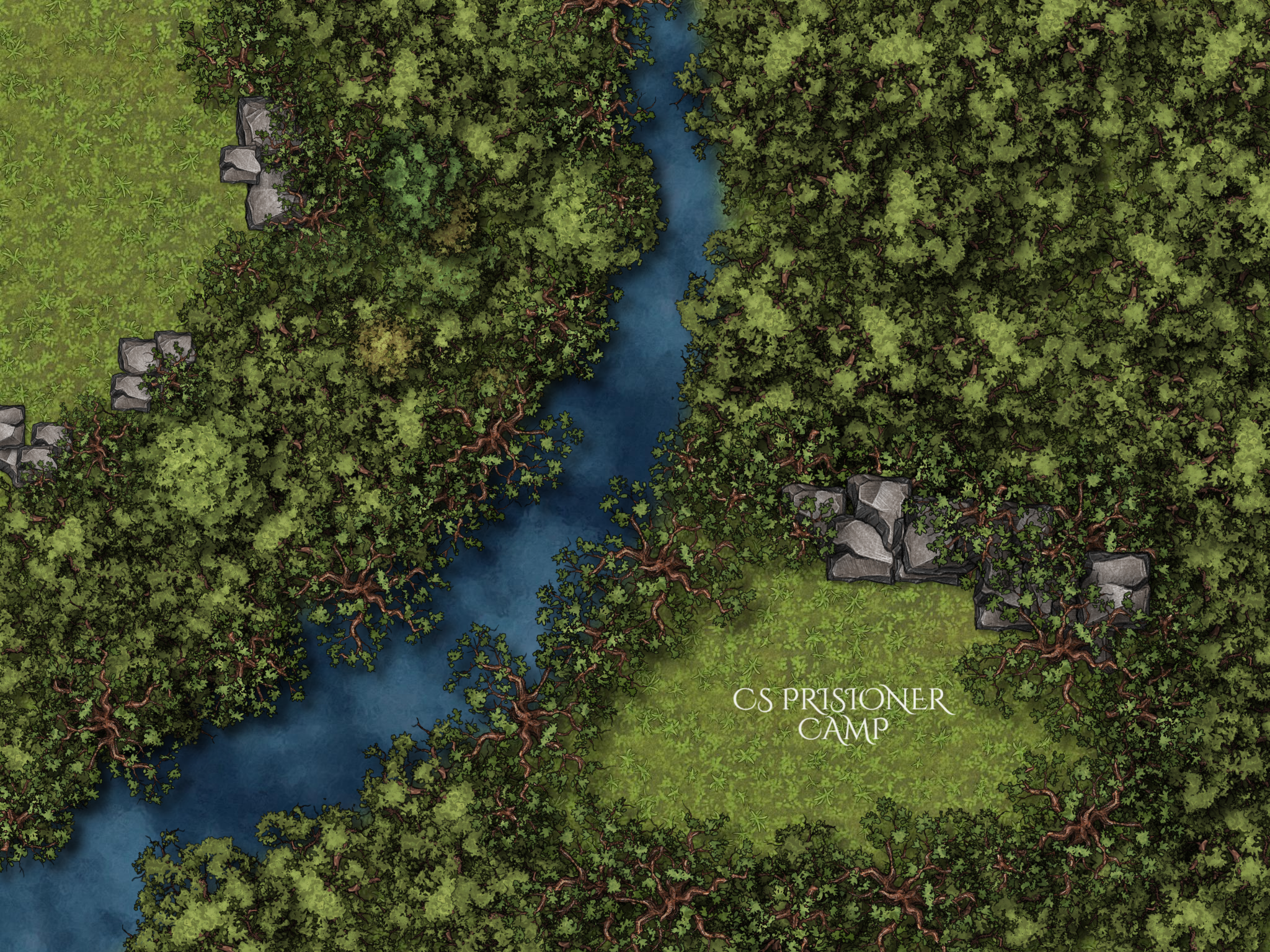 Prisoner camp map